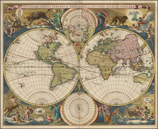 World and World Map By Nicolaes Visscher I