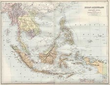 Asia and Southeast Asia Map By Adam & Charles Black