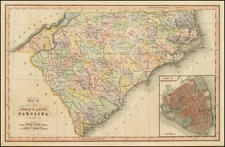 Southeast, North Carolina and South Carolina Map By Hinton, Simpkin & Marshall