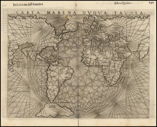 World and World Map By Girolamo Ruscelli