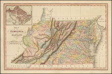Mid-Atlantic and Southeast Map By Hinton, Simpkin & Marshall