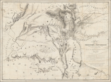 Southwest and Rocky Mountains Map By U.S. Army Corps of Topographical Engineer / John Parke / Richard Kern