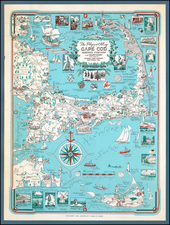 Massachusetts and Pictorial Maps Map By Clara Katrina Chase