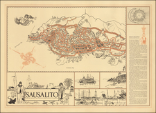 Pictorial Maps and Other California Cities Map By Joanne W. Davis