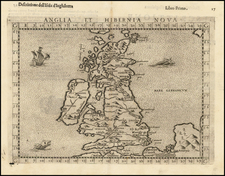 British Isles Map By Girolamo Ruscelli