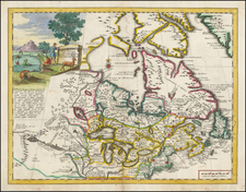 Midwest and Canada Map By Giambattista Albrizzi