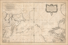 Polar Maps, Alaska, Russia in Asia, California and Canada Map By Jacques Nicolas Bellin