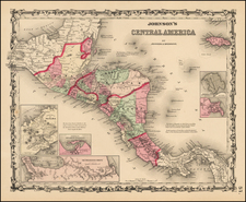 Central America Map By Alvin Jewett Johnson  &  Ross C. Browning