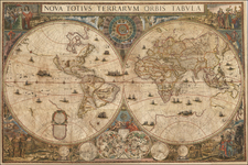 World and World Map By Frederick De Wit / Giuseppe Longhi