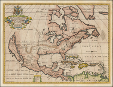 North America and California as an Island Map By Edward Wells