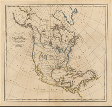 North America Map By Mathew Carey