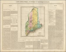 Maine Map By Jean Alexandre Buchon