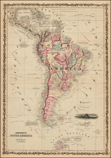 South America Map By Alvin Jewett Johnson  &  Ross C. Browning