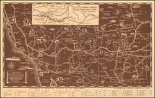 Southwest and California Map By Fred Harvey