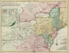 United States, Mid-Atlantic and Midwest Map By Carington Bowles / Lewis Evans