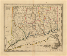 New England and Connecticut Map By Mathew Carey