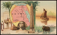 Egypt Map By Arbuckle Brothers Coffee Co.