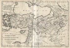 Asia, Central Asia & Caucasus, Middle East and Turkey & Asia Minor Map By Rigobert Bonne