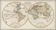 World and World Map By Gilles Robert de Vaugondy