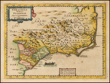 Southeast, Georgia, North Carolina and South Carolina Map By Johannes Cloppenburg