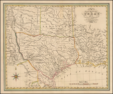 Texas and Southwest Map By Charles Frederick Cheffins