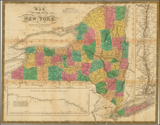 New York State Map By Samuel Augustus Mitchell