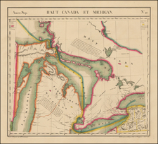 Midwest and Canada Map By Philippe Marie Vandermaelen