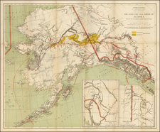 Alaska and Canada Map By U.S. Geological Survey