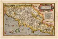 Italy and Northern Italy Map By Abraham Ortelius