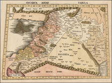 Cyprus, Middle East and Holy Land Map By Martin Waldseemüller