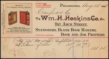 Wm. H. Hoskins Co. Engravers, Plate Printers, Lithographers -- Agents For The Caligraph Writing Machine -- Printed Invoice 