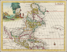 North America Map By Giambattista Albrizzi