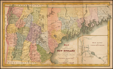 New England and Maine Map By George Gillet