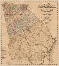 Southeast and Georgia Map By Thomas P. Janes