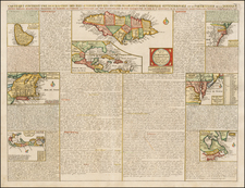 New England, Mid-Atlantic, Southeast, Jamaica and Bermuda Map By Henri Chatelain