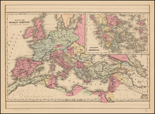 Europe, Europe, Mediterranean and Greece Map By Samuel Augustus Mitchell