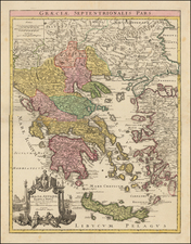 Greece Map By Johann Christoph Weigel