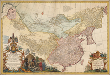 China, Korea and Central Asia & Caucasus Map By Jean-Baptiste Bourguignon d'Anville