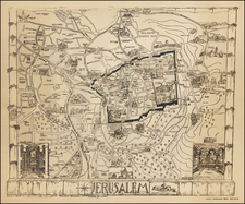 Holy Land Map By Syrian Orphanage Press