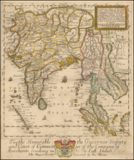 India and Southeast Asia Map By Richard Blome