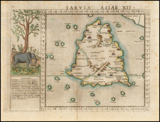 India and Other Islands Map By Girolamo Ruscelli