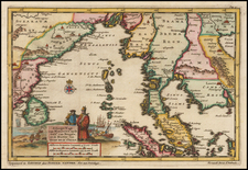 India and Southeast Asia Map By Pieter van der Aa