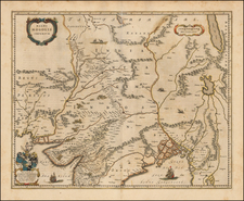 India and Central Asia & Caucasus Map By Willem Janszoon Blaeu