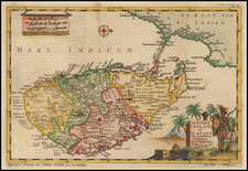 India and Other Islands Map By Pieter van der Aa