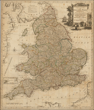 England Map By Robert Sayer  &  John Bennett