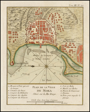 Middle East and Arabian Peninsula Map By Jacques Nicolas Bellin