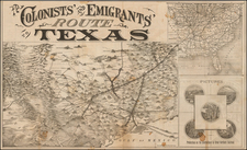 Texas Map By Woodward, Tiernan & Hale