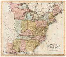 United States Map By W. & D. Lizars