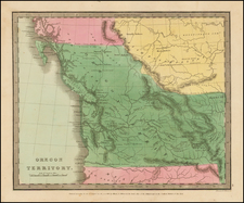 Oregon and Canada Map By David Hugh Burr