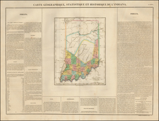 Indiana Map By Jean Alexandre Buchon